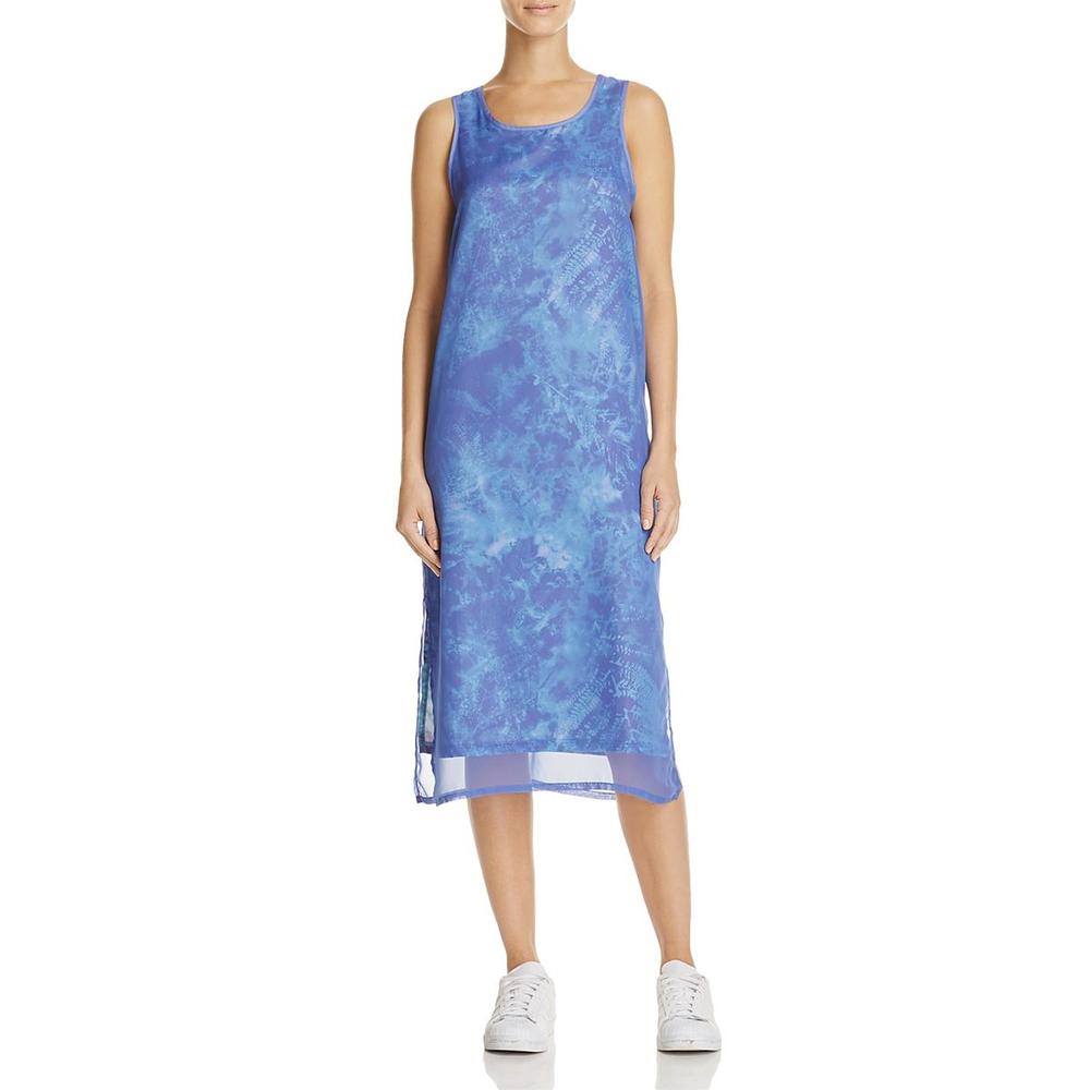 Adidas Womens Mid Calf Ocean Print Casual Dress