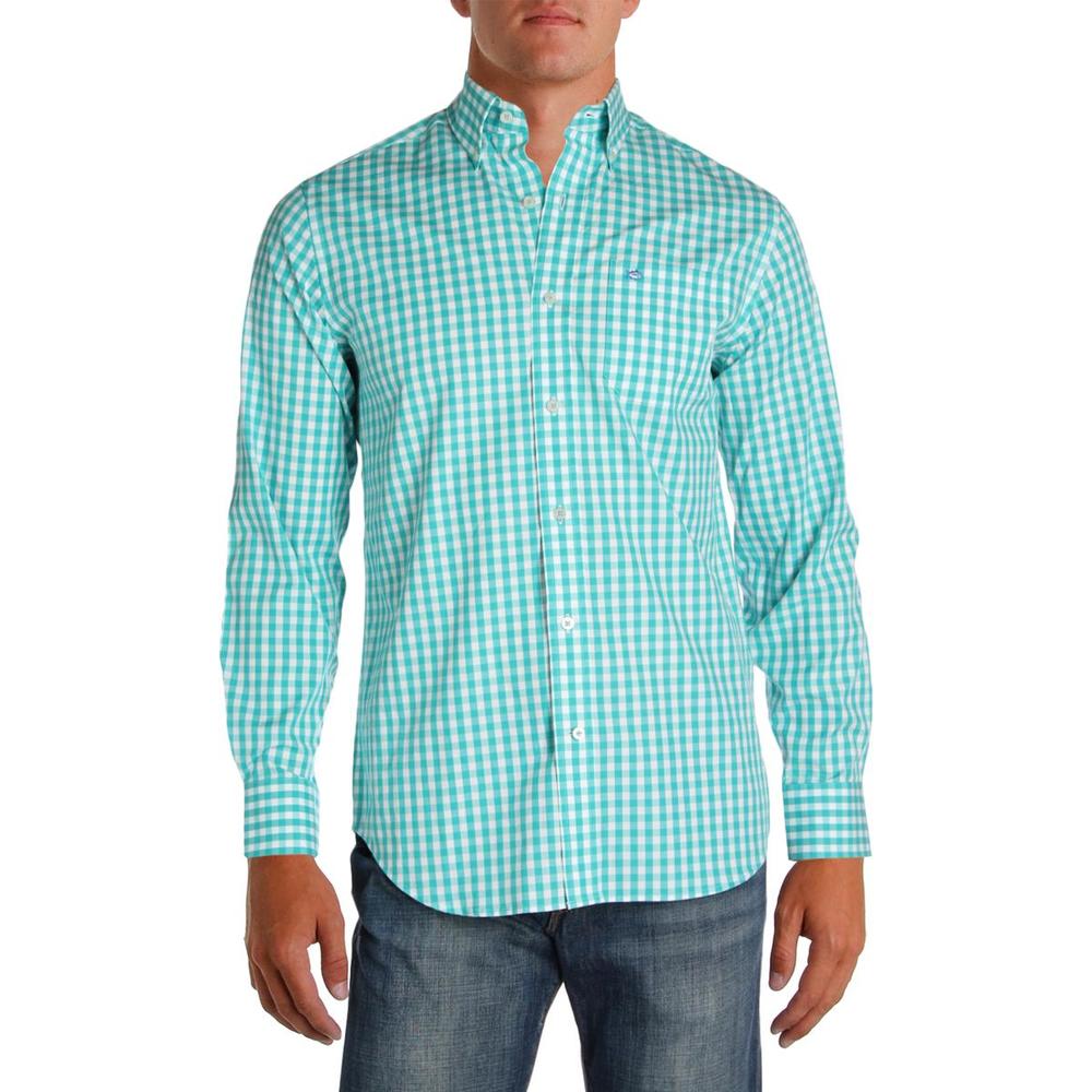 Southern Tide Mens Woven Gingham Casual Shirt
