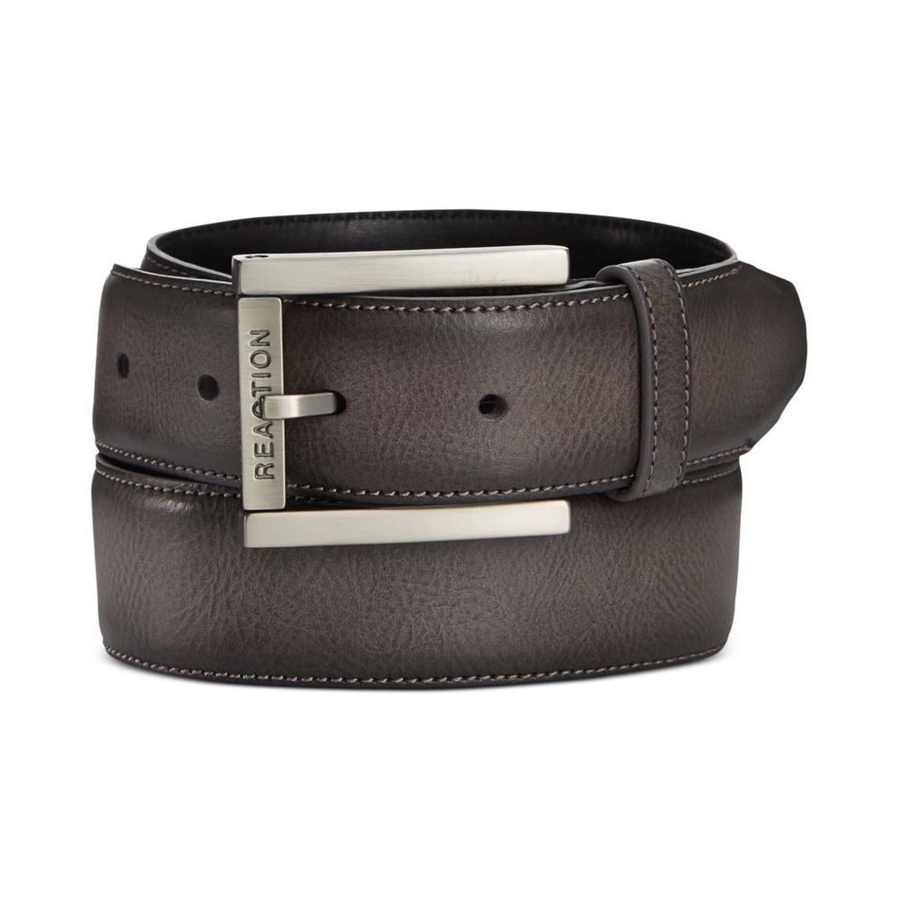 Kenneth Cole REACTION Mens Pebbled Faux Leather Fashion Belt