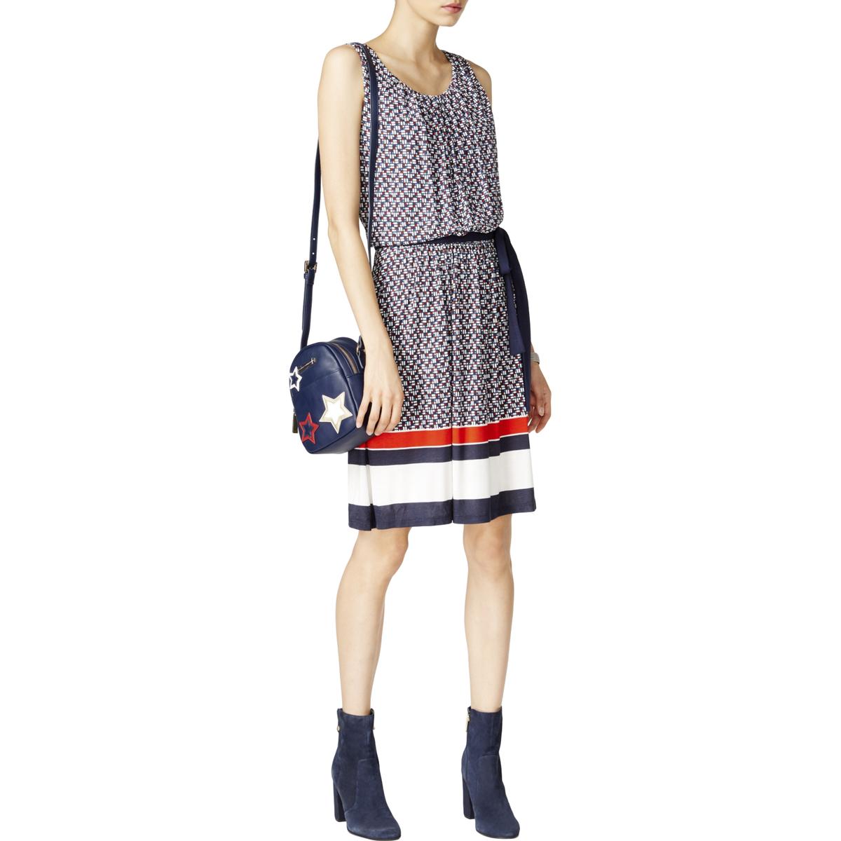 Tommy Hilfiger Womens Printed Sleeveless Casual Dress