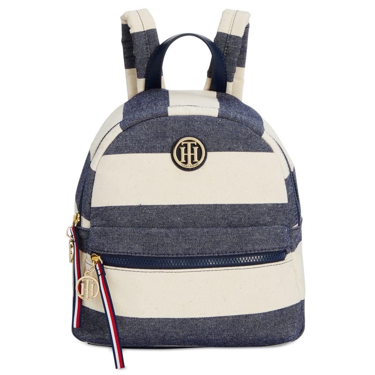 Tommy Hilfiger Rugby Womens Striped Dome Backpack