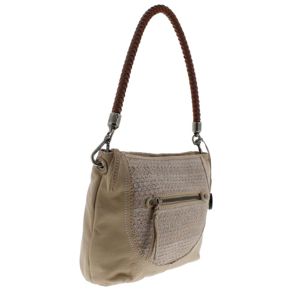 THE SAK Indio Womens Leather Woven Satchel Handbag