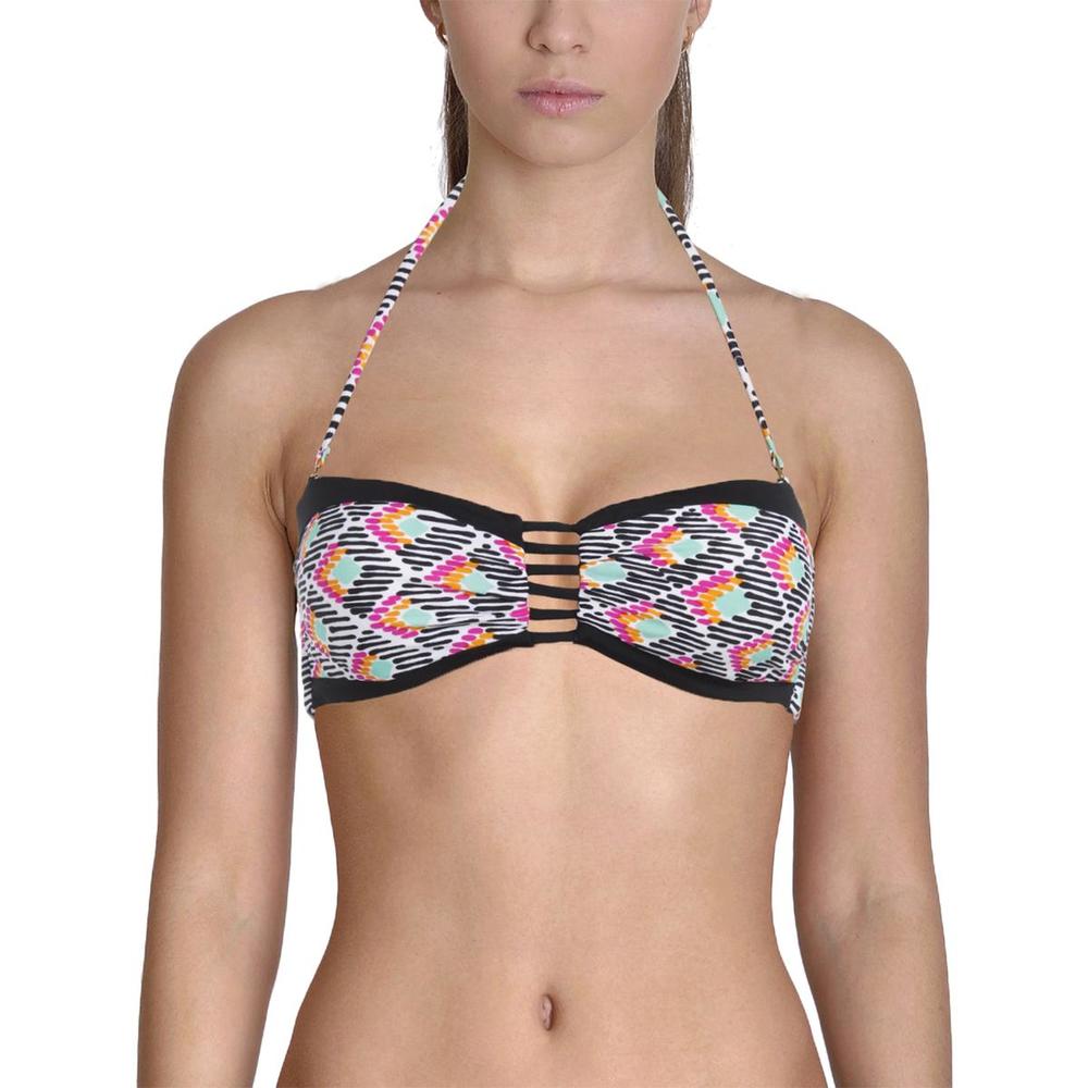 Raisins Anya Womens Printed Strapless Swim Top Separates