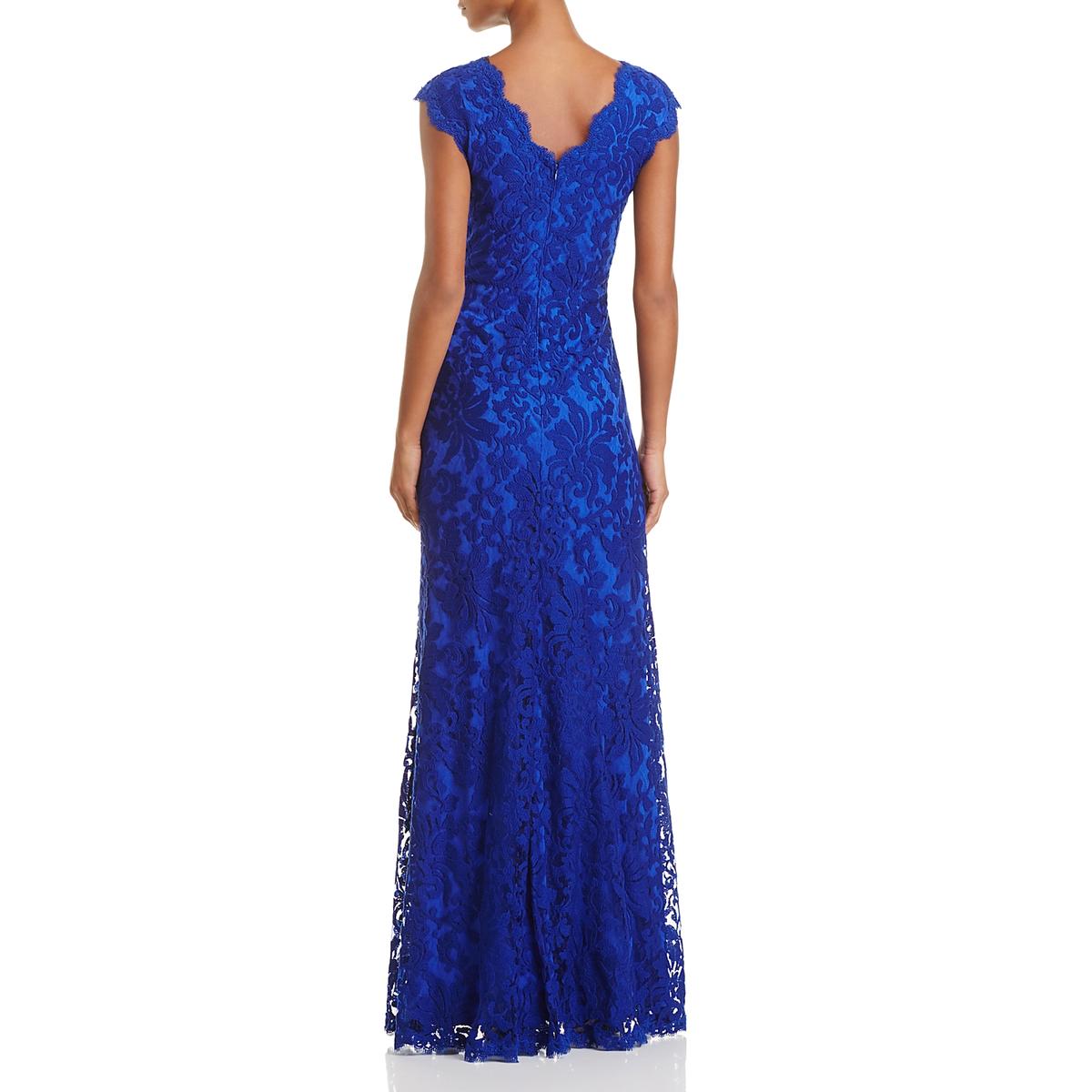 Tadashi Shoji Womens Lace V Neck Evening Dress Tadashi Shoji Womens Lace V Neck Evening Dress 1