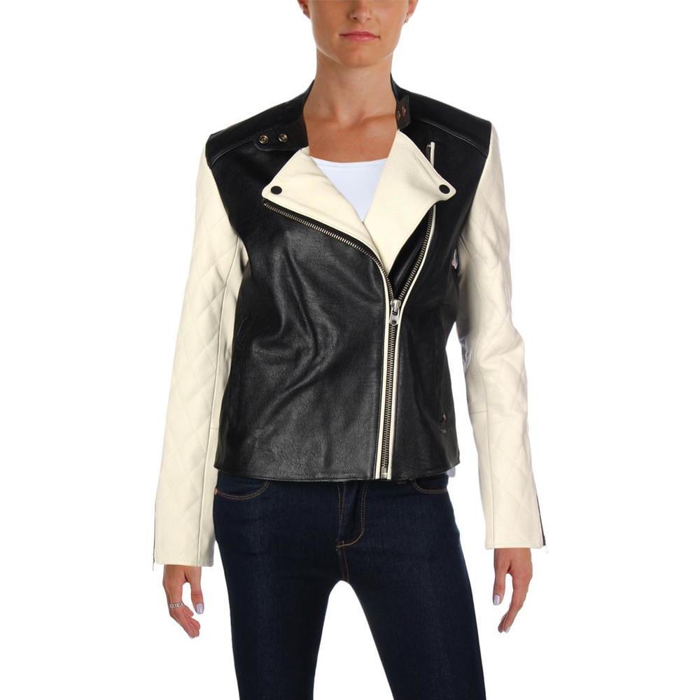 Scotch Soda Womens Winter Quilted Motorcycle Jacket