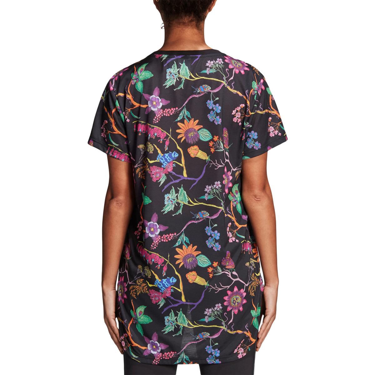 Adidas Womens Floral Print Short Sleeves T Shirt