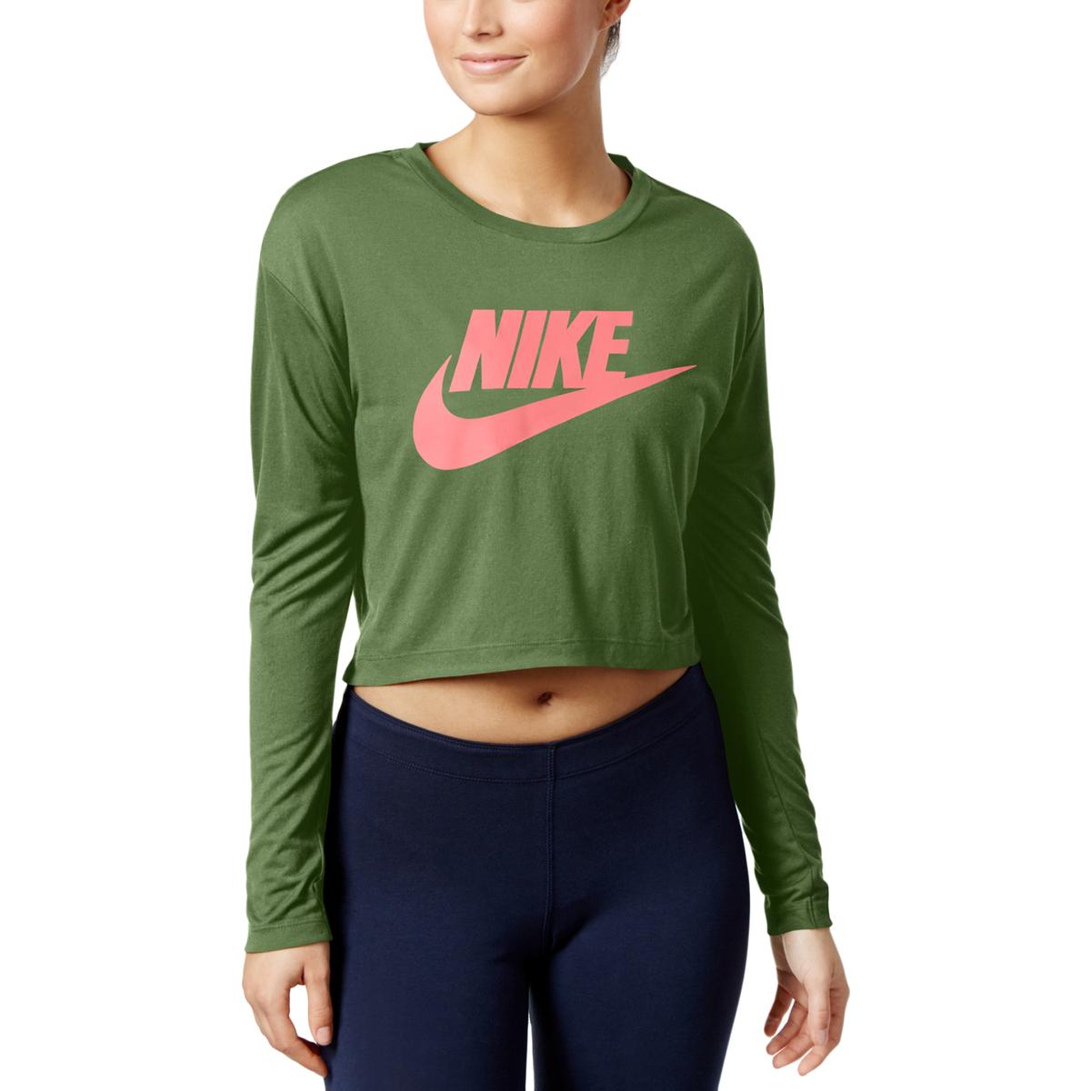 Nike Womens Cropped Fitness Shirts & Tops