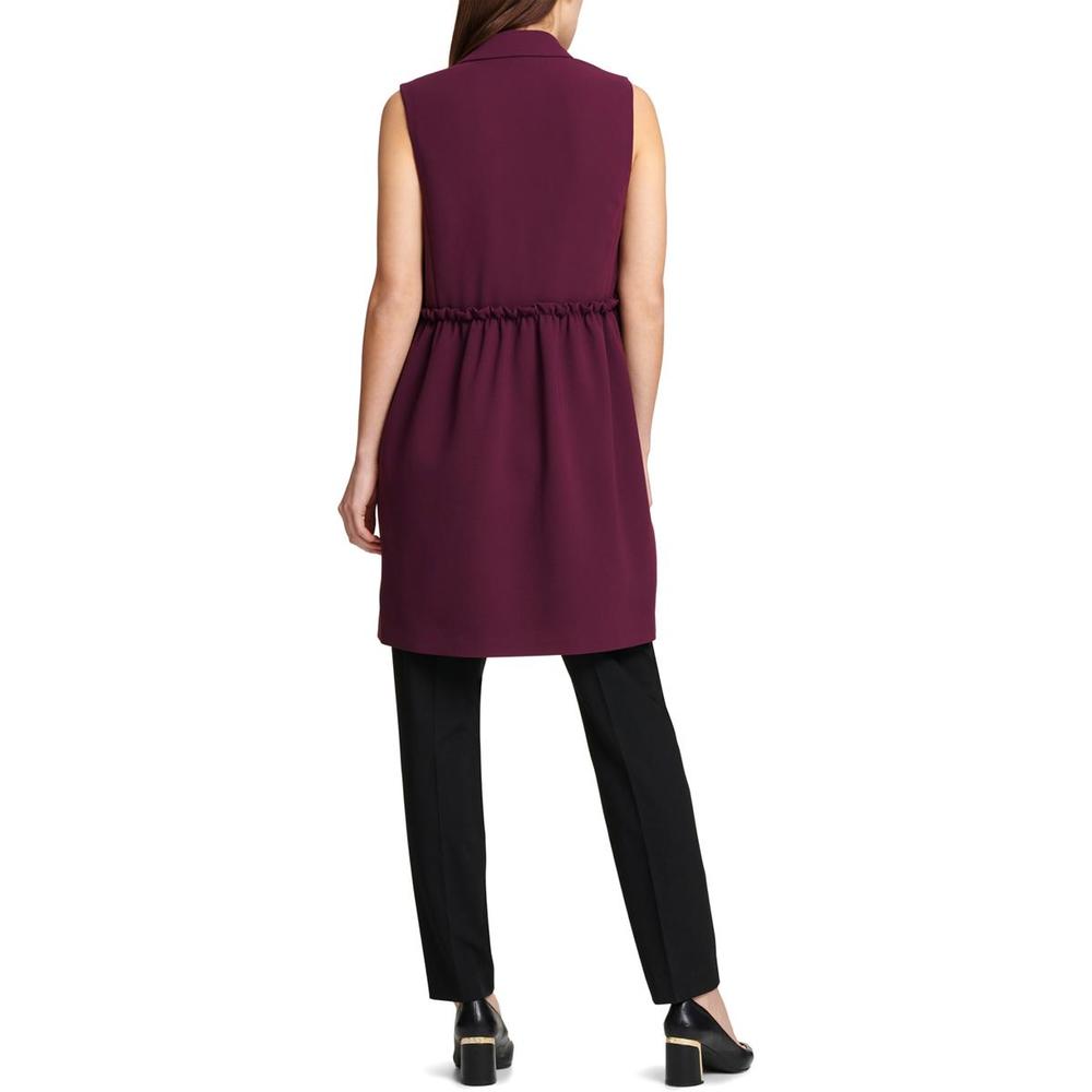 Dkny Womens Long Ruffled Back Suit Vest Dkny Womens Long Ruffled Back Suit Vest