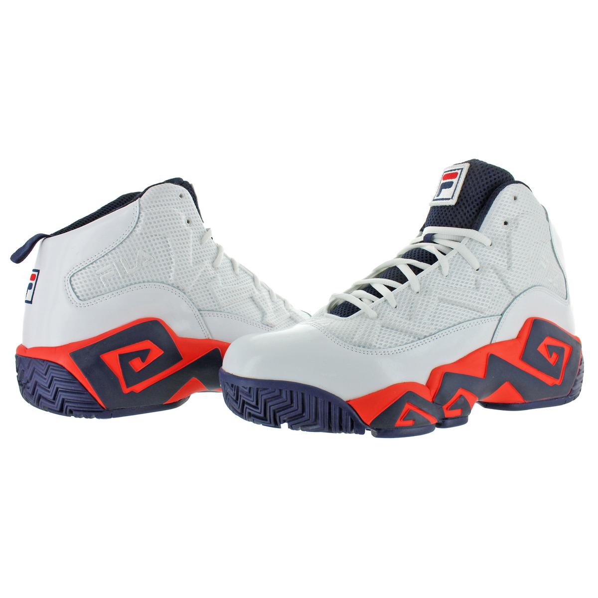 Fila Mb Mens Leather High Top Basketball Shoes