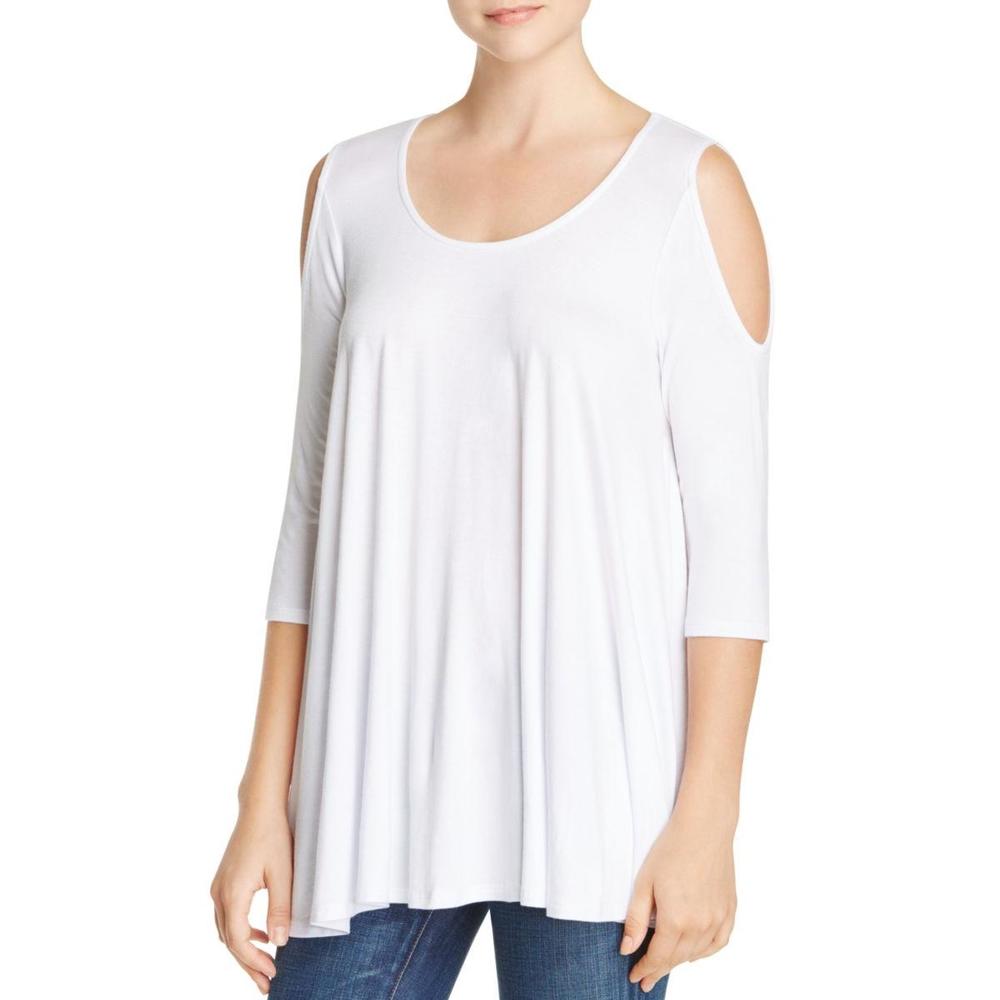 NALLY & MILLIE Womens Modal Cold Shoulder Blouse