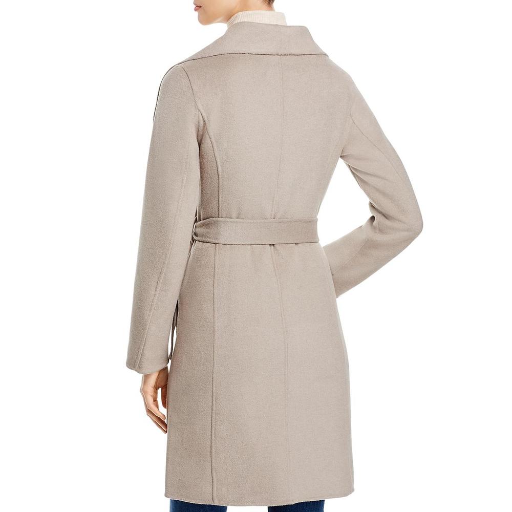 tahari women's wool wrap coat with tie belt