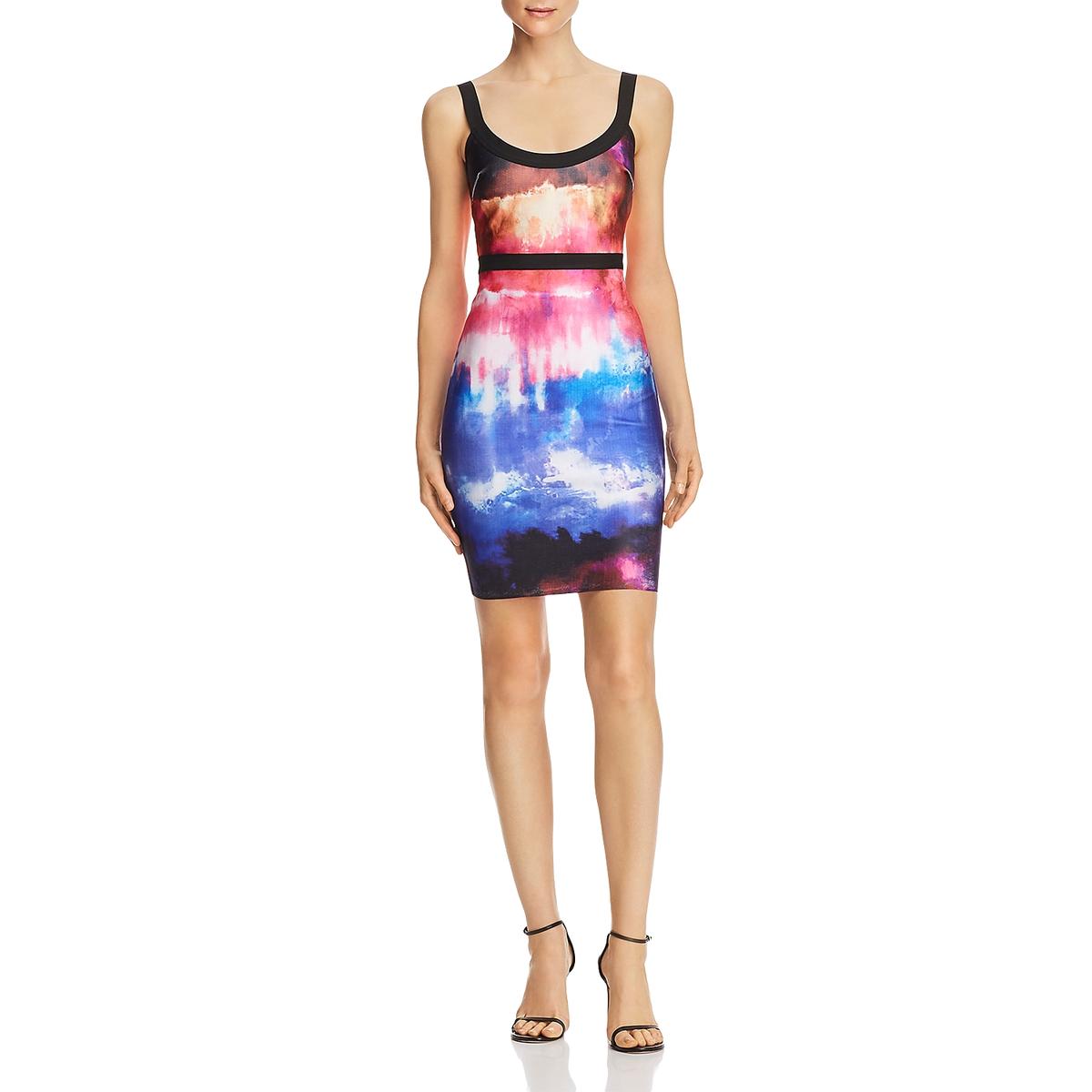 Wow Couture Womens Tie-Dye Party Bodycon Dress