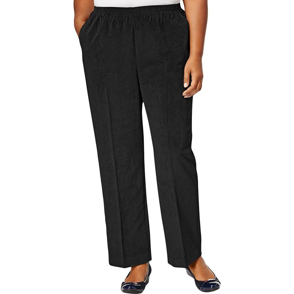 Alfred Dunner Plus Womens Dressy Wear To Work Corduroy Pants