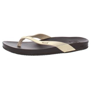 Reef Cushion Bounce Court Womens Faux Leather Metallic Flip Flops Reef Cushion Bounce Court Womens Faux Leather Metallic Flip Flops