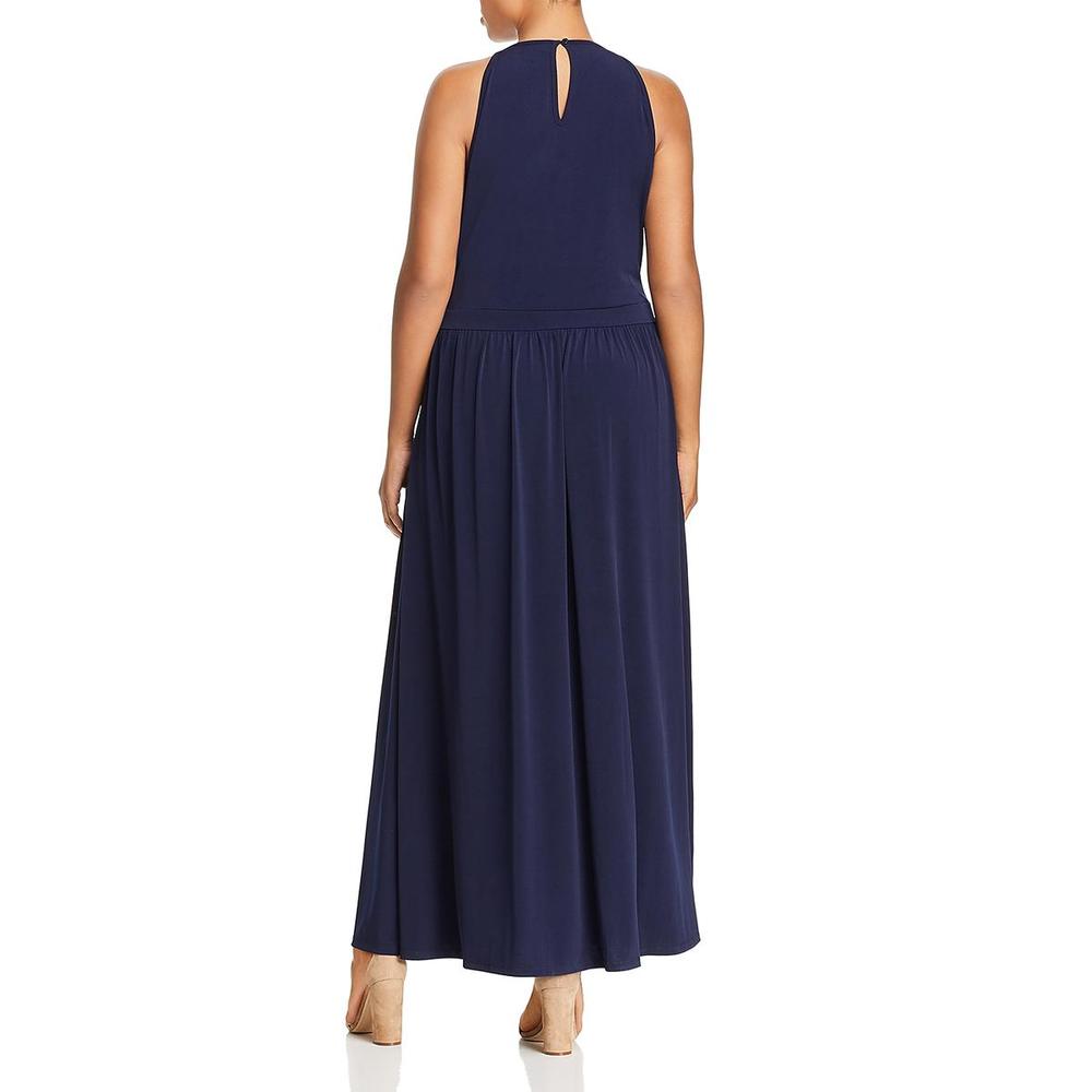 kors michael keyhole halter maxi womens plus dress