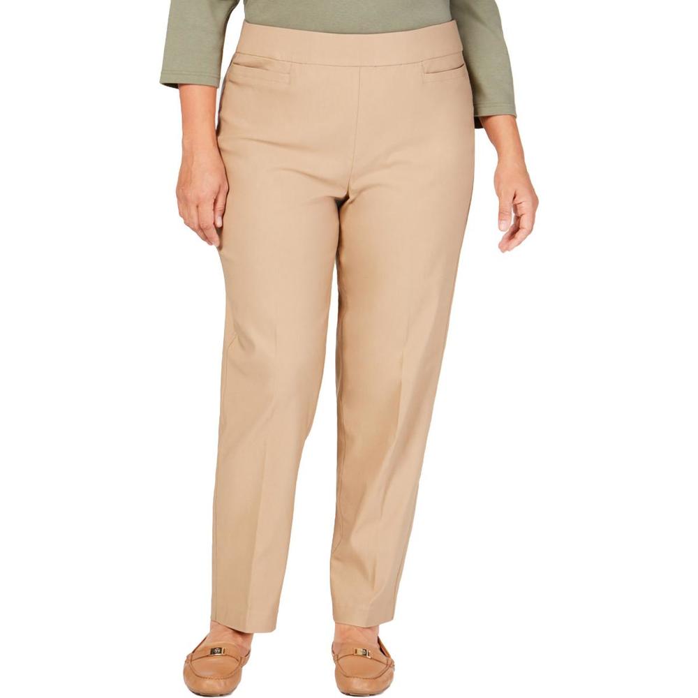 Alfred Dunner Plus Allure Womens Modern Fit Slimming Casual Pants