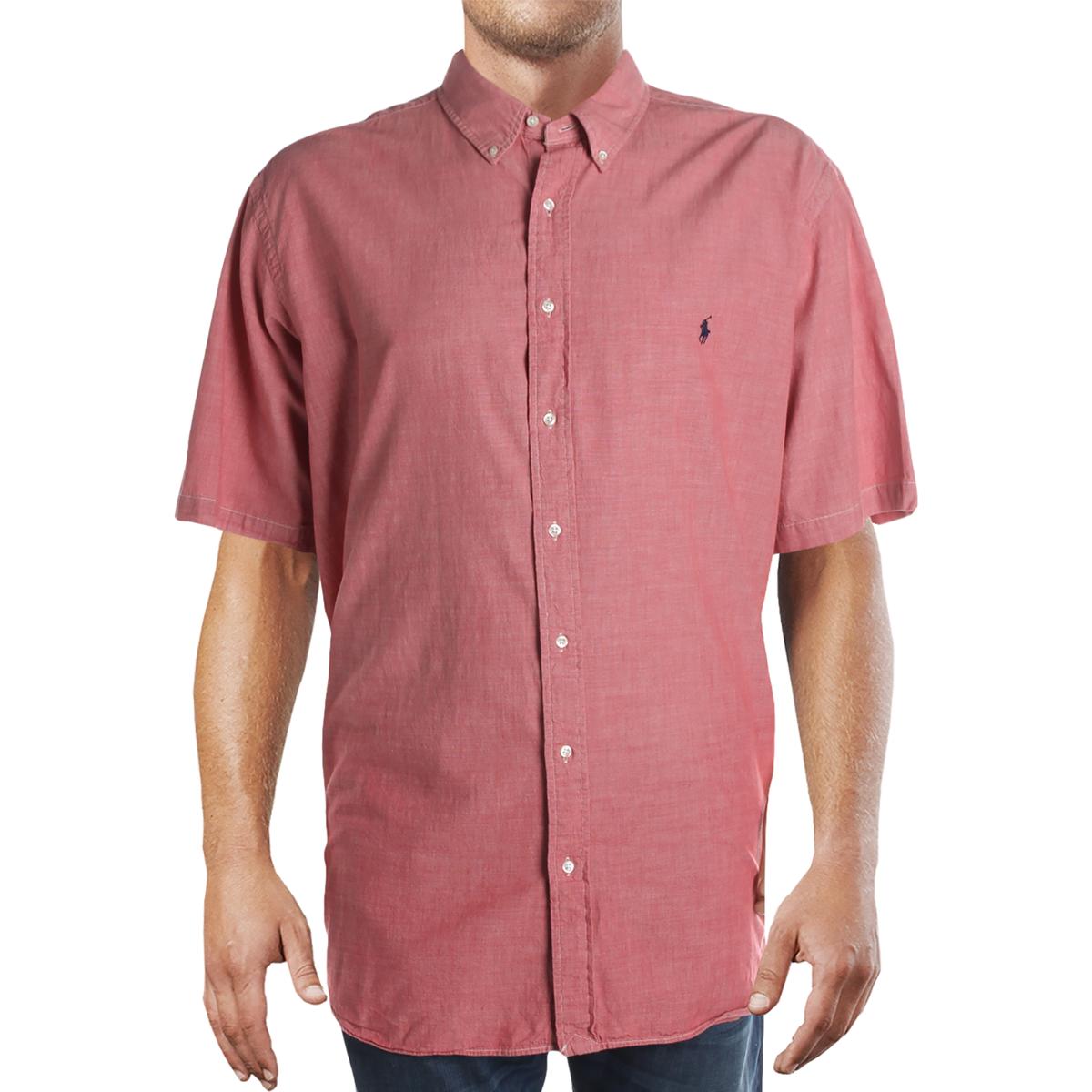 Ralph Lauren Mens Logo Casual Button Down Shirt