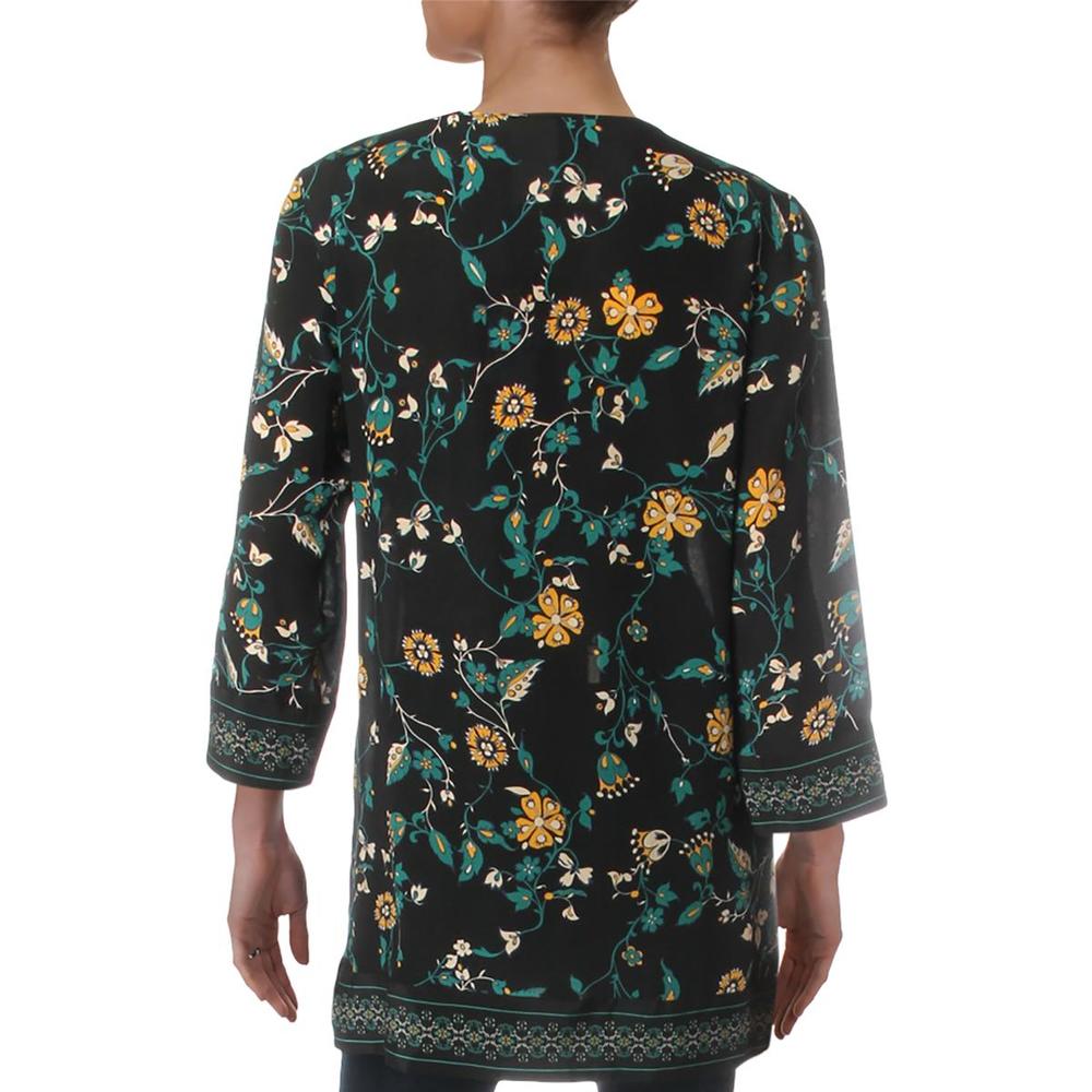Max Mara Studio Womens Silk Floral Tunic Top