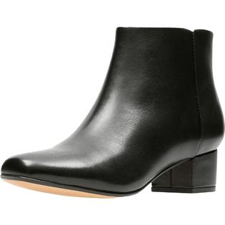clarks chartli lilac womens leather almond toe ankle boots clarks chartli