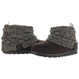 Muk Luks Patti Womens Faux Suede Knit Winter Boots