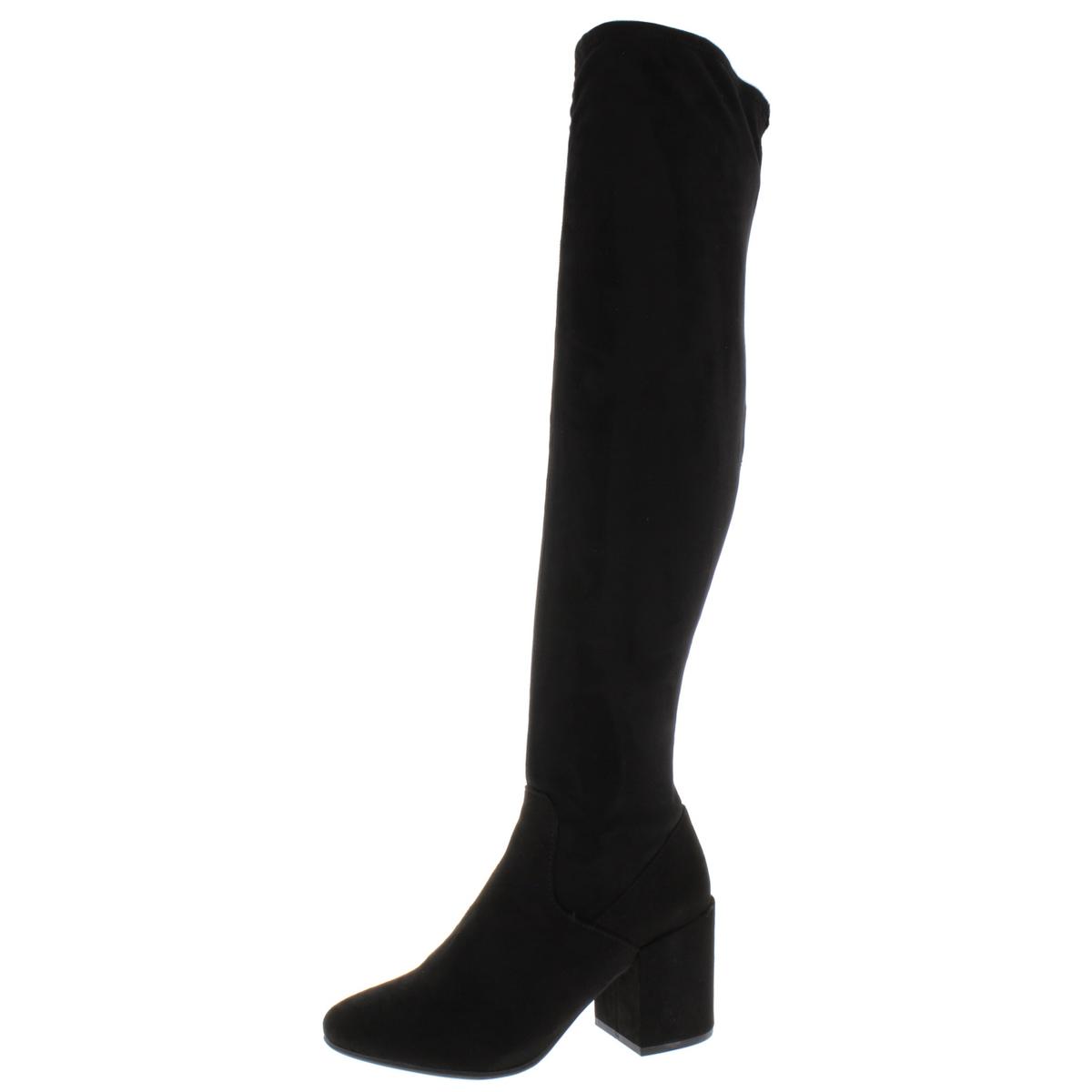 Bar III Gabrie Womens Faux Suede Block Heel Over-The-Knee Boots