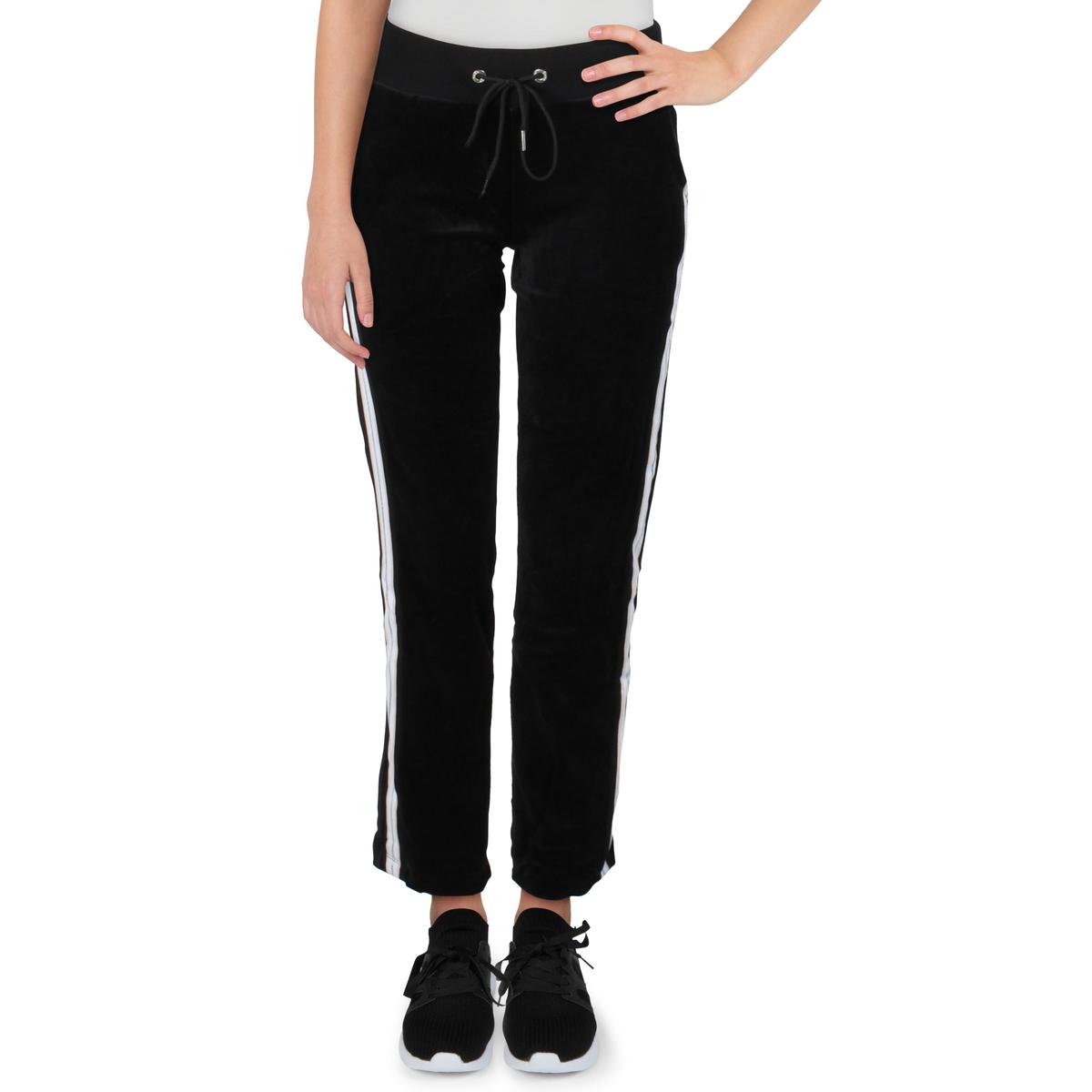 Bebe Sport Womens Velour Striped Track Pants