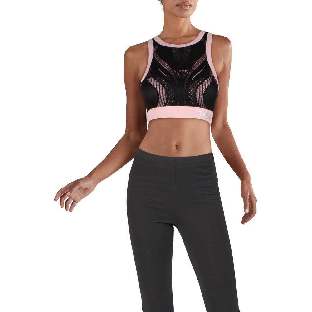 Bebe Sport Womens Lace Racerback Sports Bra Bebe Sport Womens Lace Racerback Sports Bra