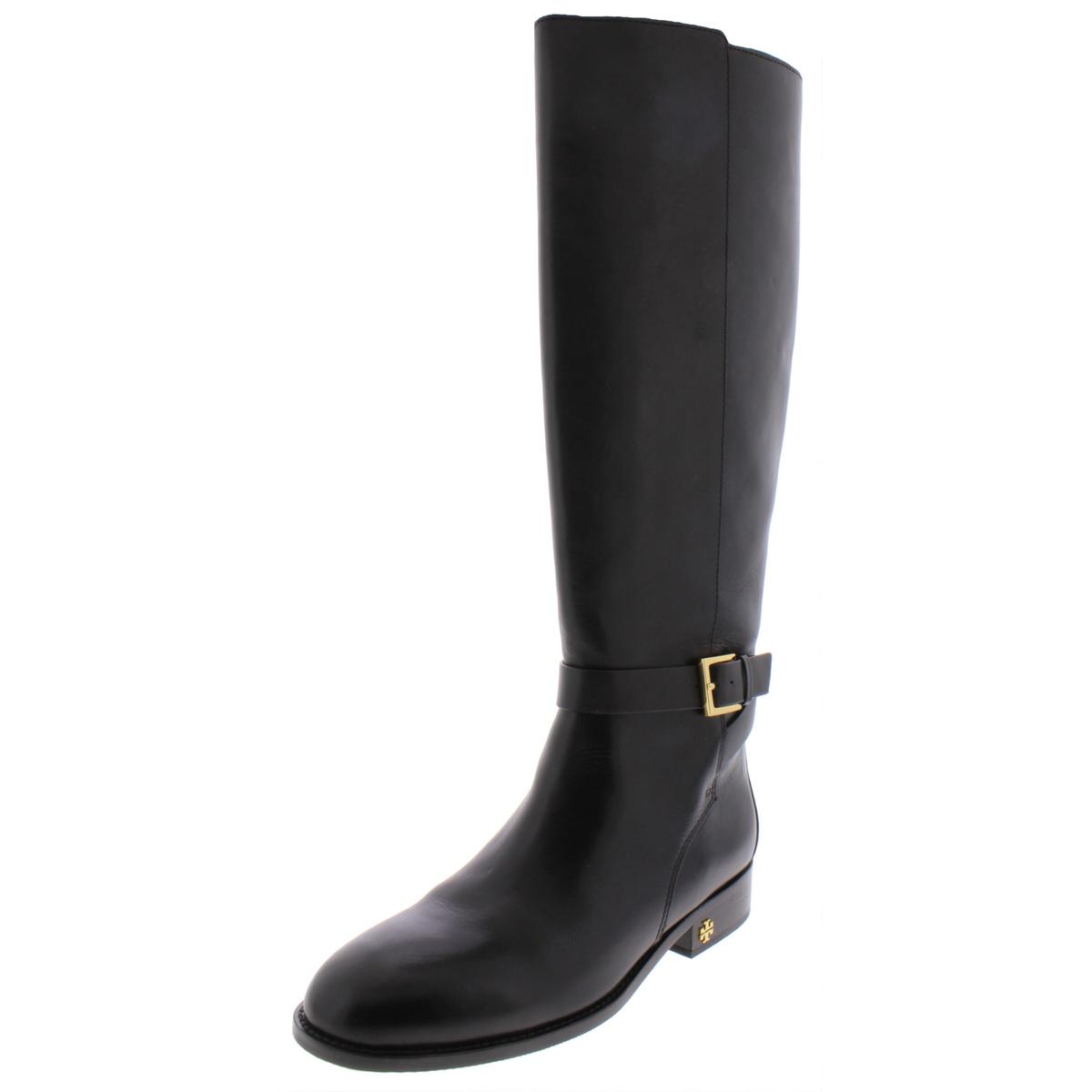 Tory Burch Brooke Womens Leather Side Zip Knee-High Boots Tory Burch Brooke Womens Leather Side Zip Knee-High Boots