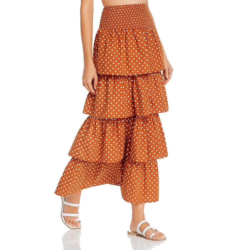 We Wore What Paloma Womens Cotton Tiered Maxi Skirt We Wore What Paloma Womens Cotton Tiered Maxi Skirt