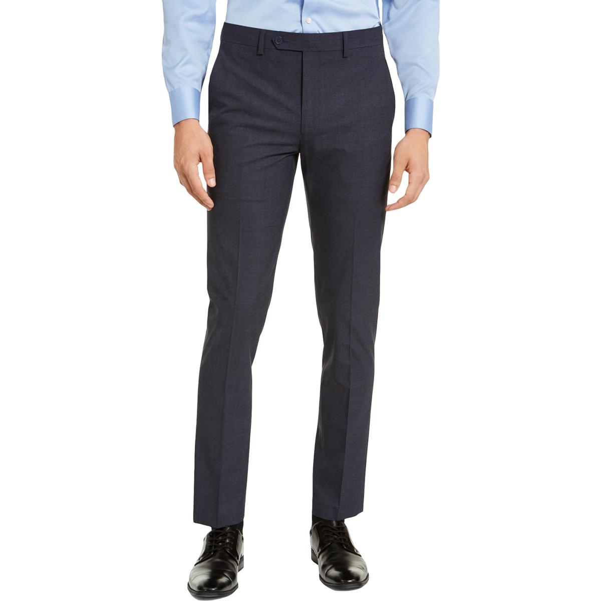 Calvin Klein Jayden Mens Plaid Slim Fit Dress Pants Calvin Klein Jayden Mens Plaid Slim Fit Dress Pants