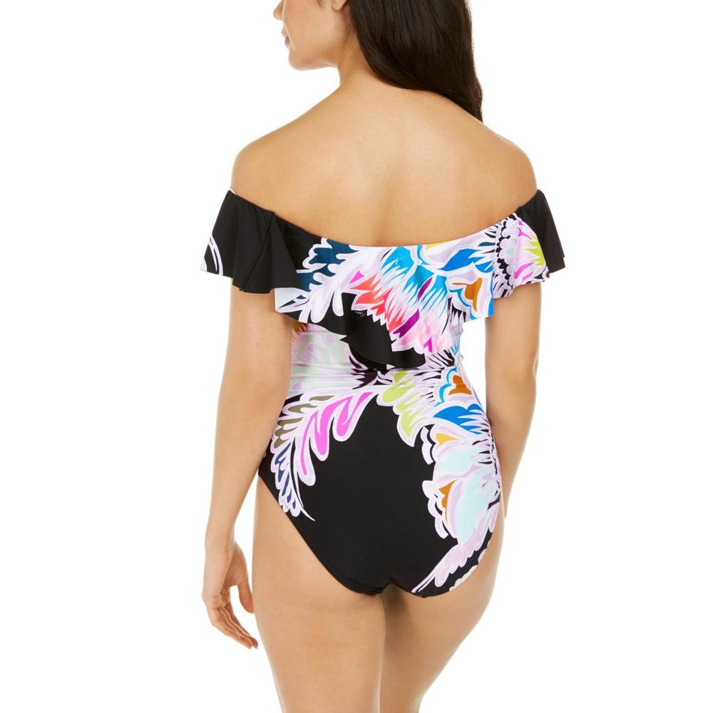 Trina Turk Womens Off The Shoulder Floral One Piece Swimsuit Trina Turk Womens Off The Shoulder Floral One Piece Swimsuit