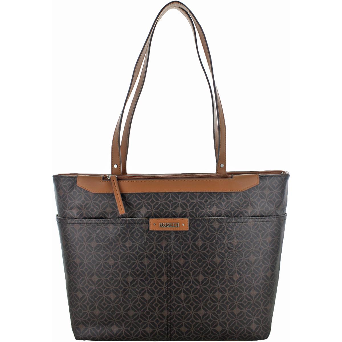 Rosetti Taryn Womens Faux Leather Double Tote Handbag