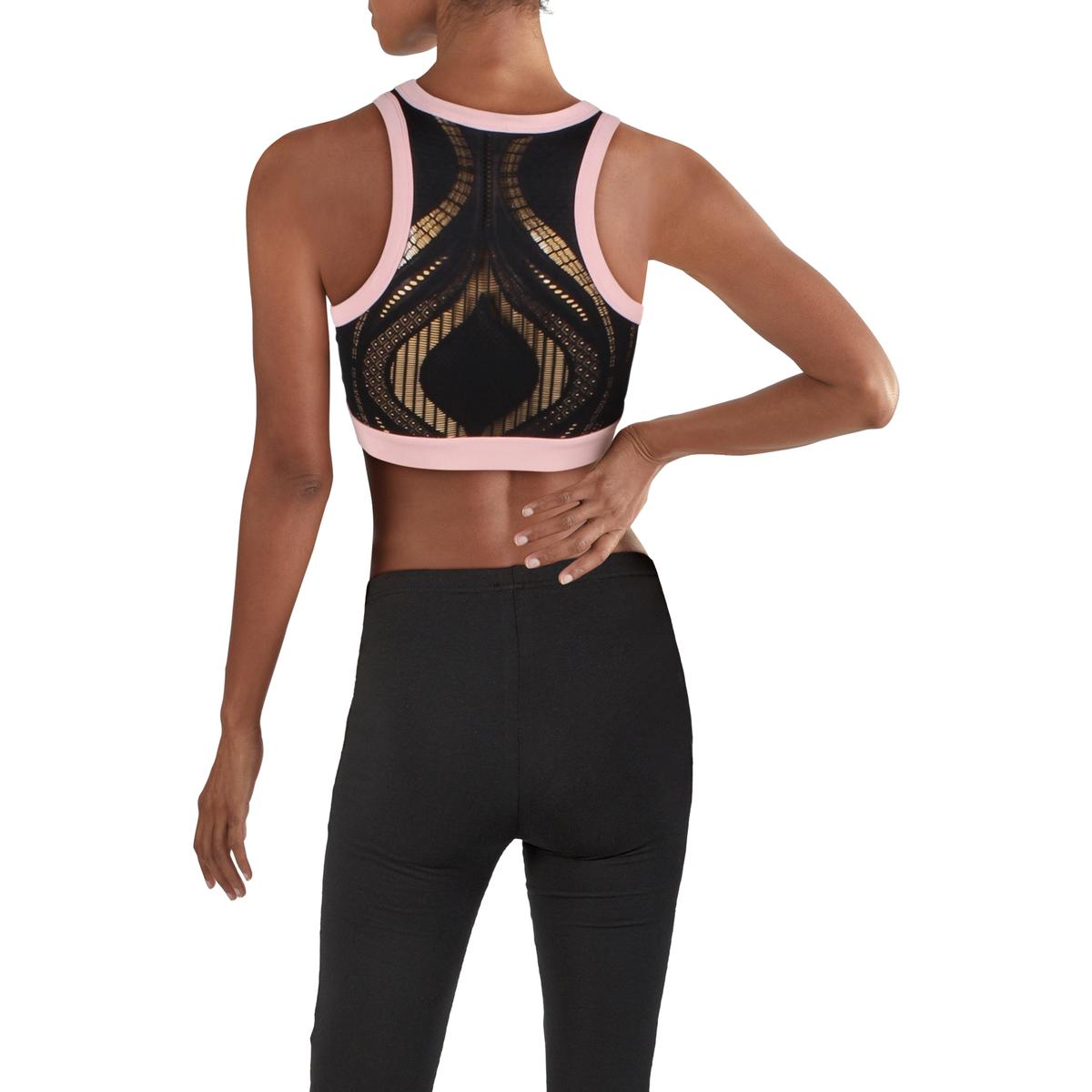 Bebe Sport Womens Lace Racerback Sports Bra Bebe Sport Womens Lace Racerback Sports Bra