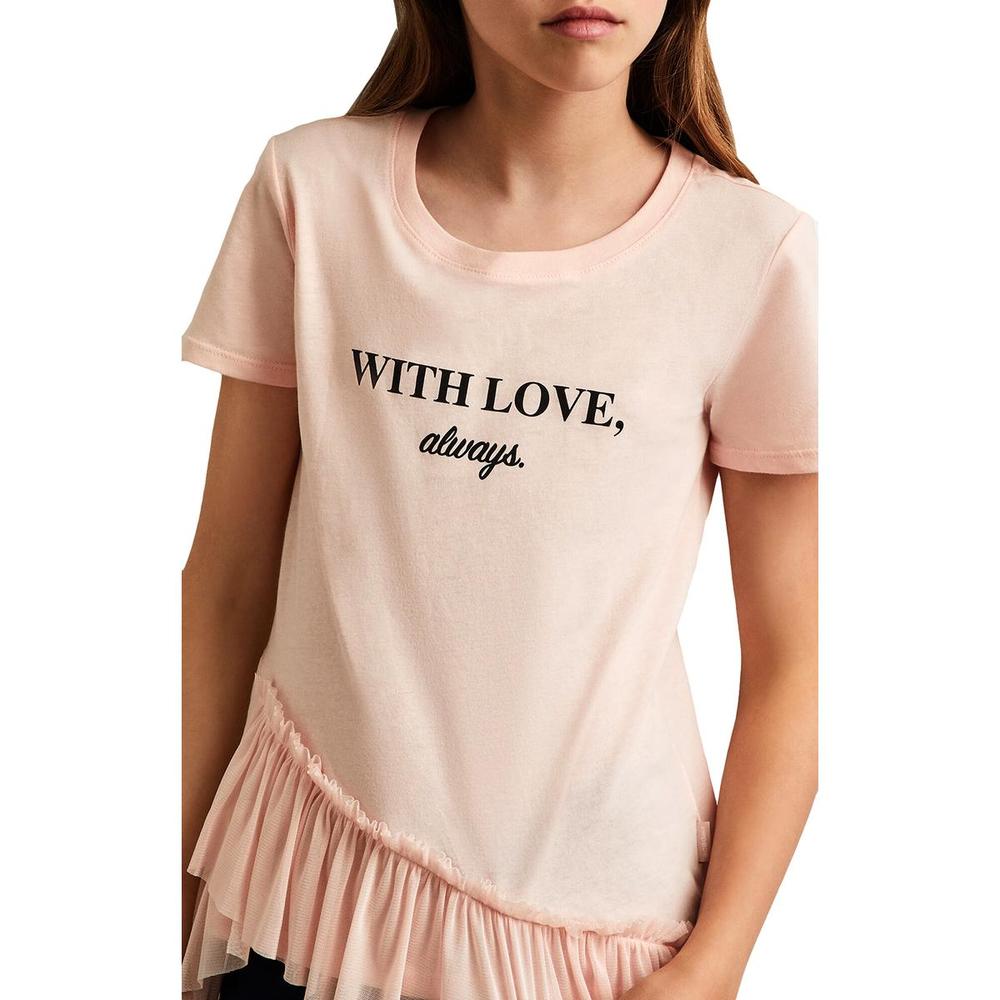 BCBG With Love, Always Girls Ruffled Graphic T-Shirt