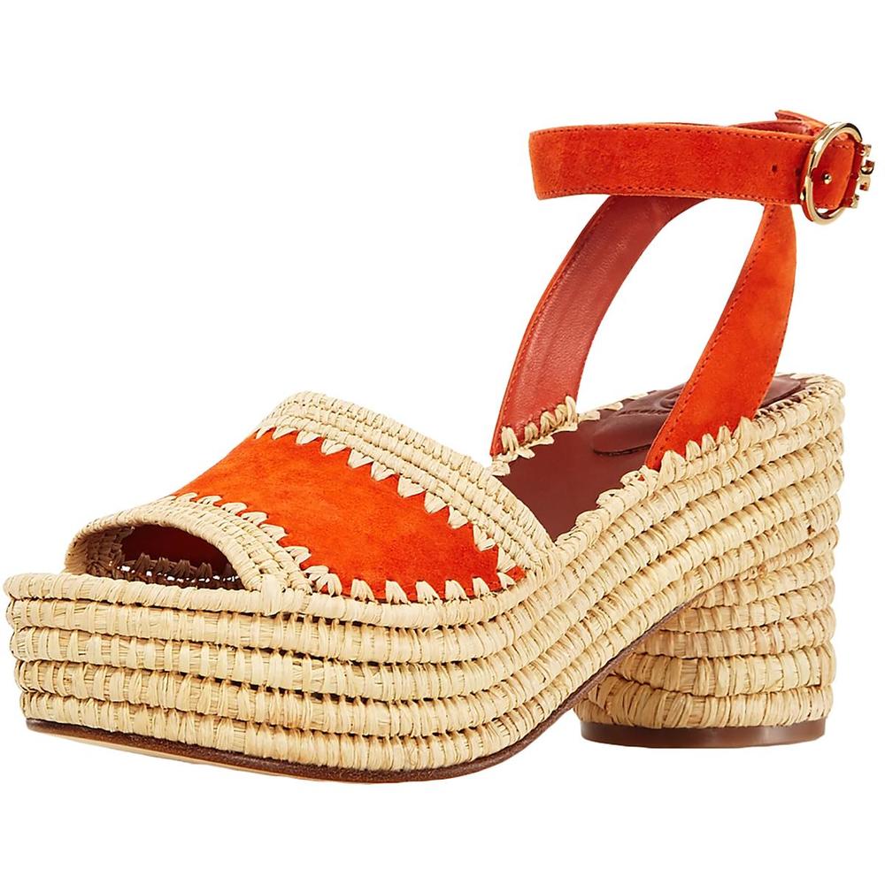 Tory Burch Arianne Womens Suede Ankle Strap Espadrilles