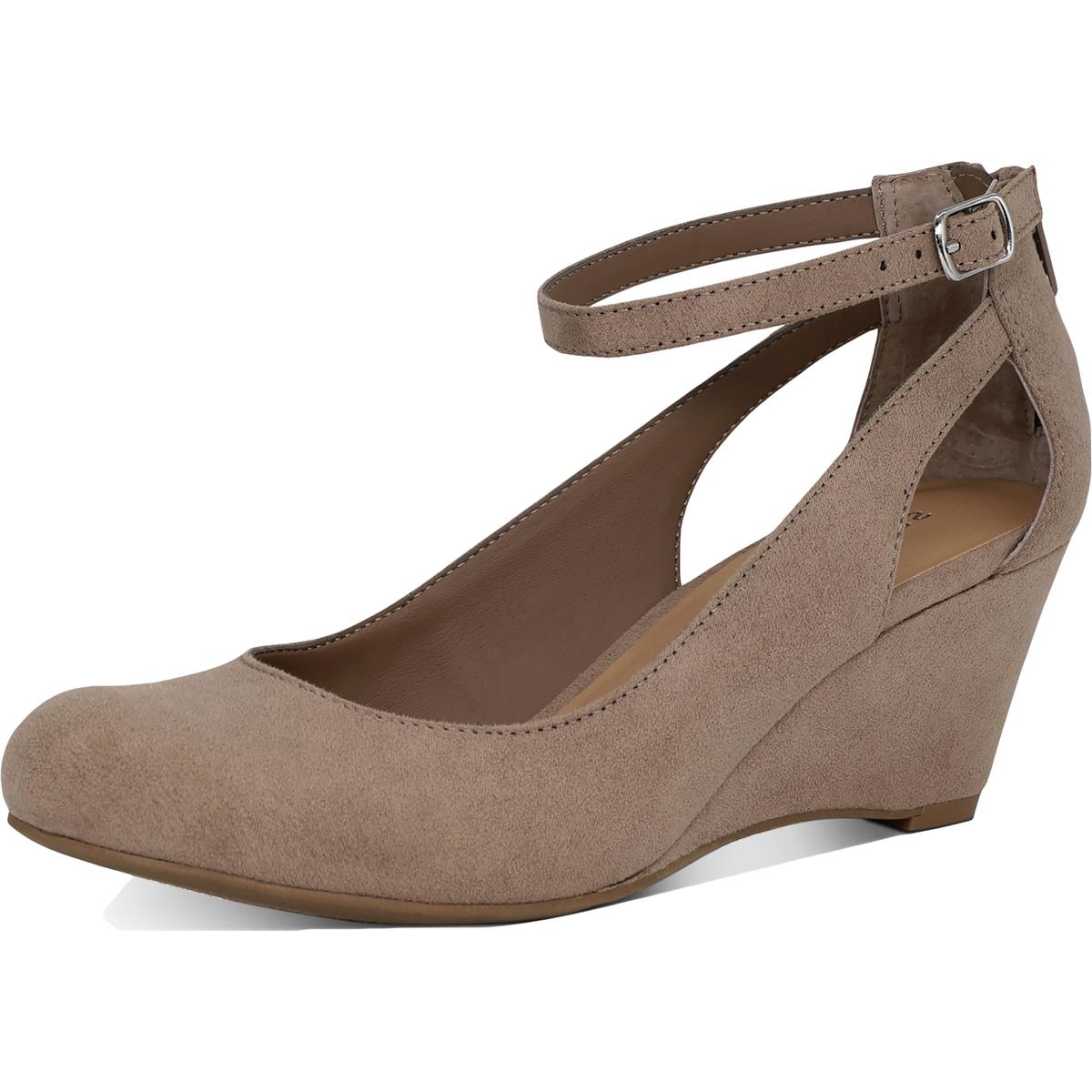 Sun + Stone Miley Womens Faux Leather Dressy Wedge Heels