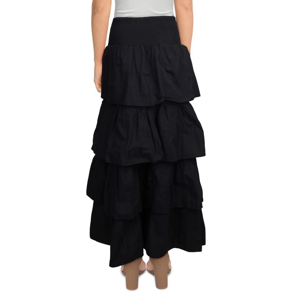 We Wore What Paloma Womens Smocked Tiered Midi Skirt We Wore What Paloma Womens Smocked Tiered Midi Skirt