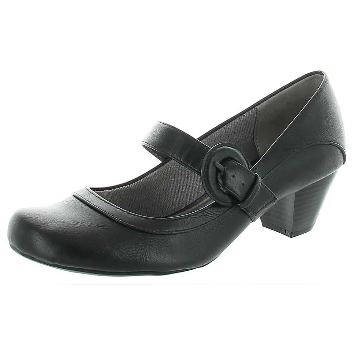 LifeStride Rozz Womens Cushioned Footbed Strap Mary Jane Heels