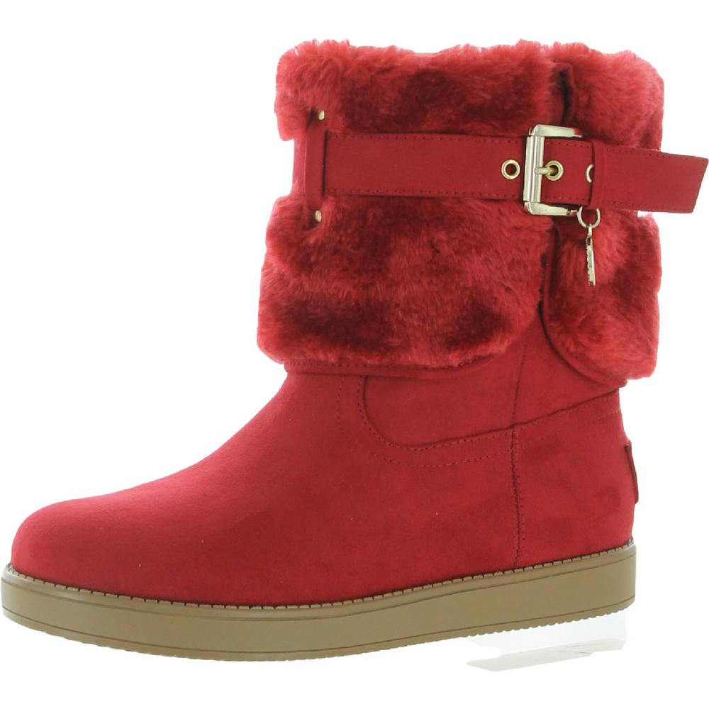 GBG Los Angeles Adlea Womens Faux-Suede Slip-On Winter & Snow Boots