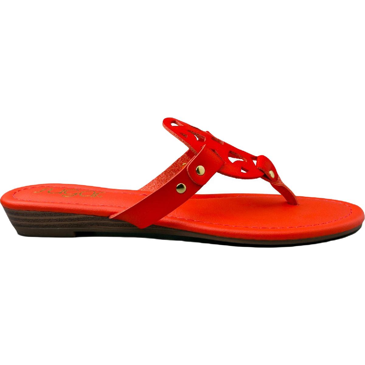 Sugar Ciara Womens Faux Leather Thong Flip-Flops