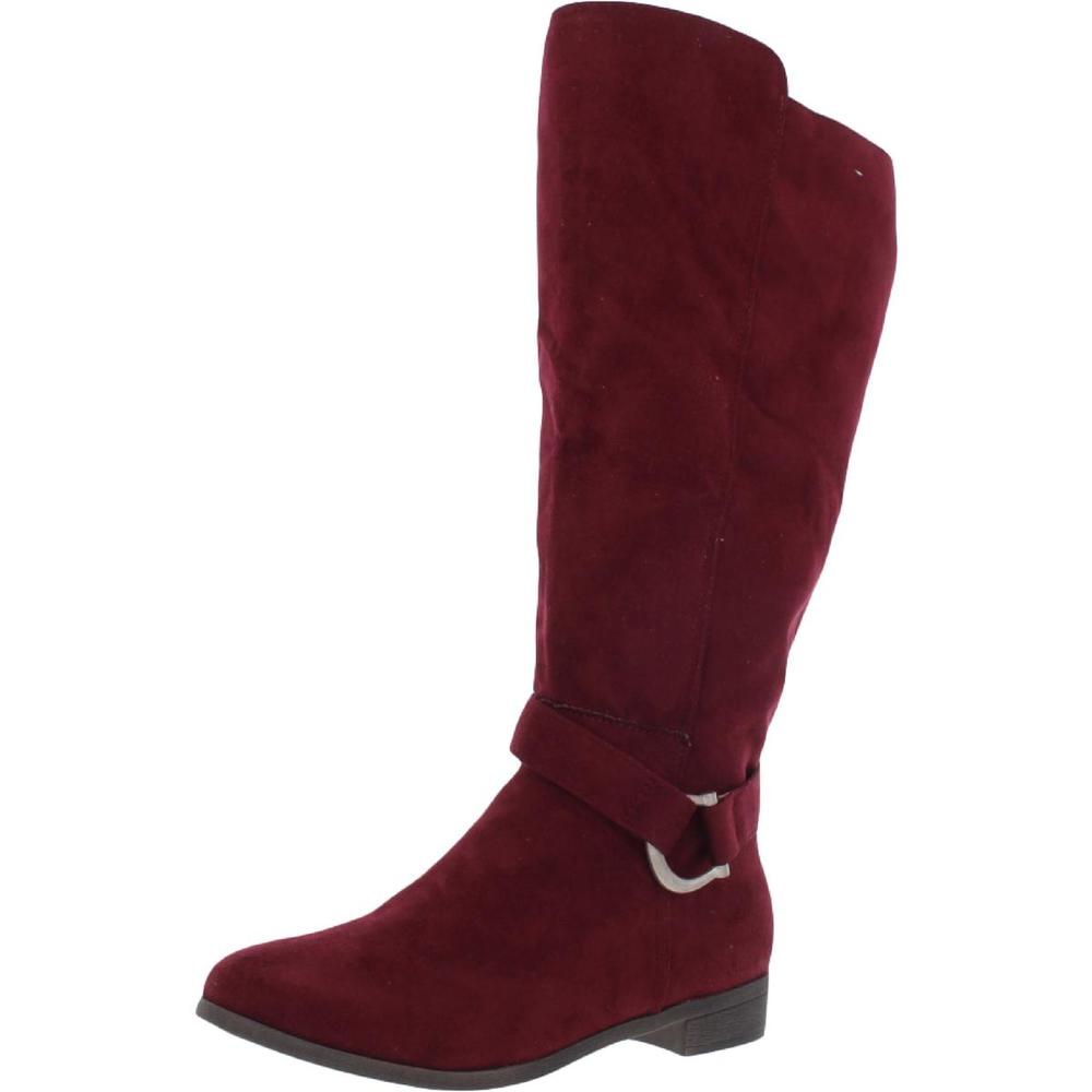Journee Collection Cate Womens Wide Calf Faux Suede Mid-Calf Boots