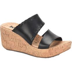 Korks Kendri Womens Leather Cork Wedge Sandals