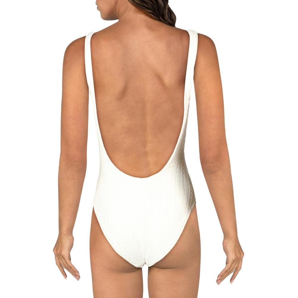 Ralph Lauren Womens Cable High Leg One Piece Swimsuit Ralph Lauren Womens Cable High Leg One Piece Swimsuit