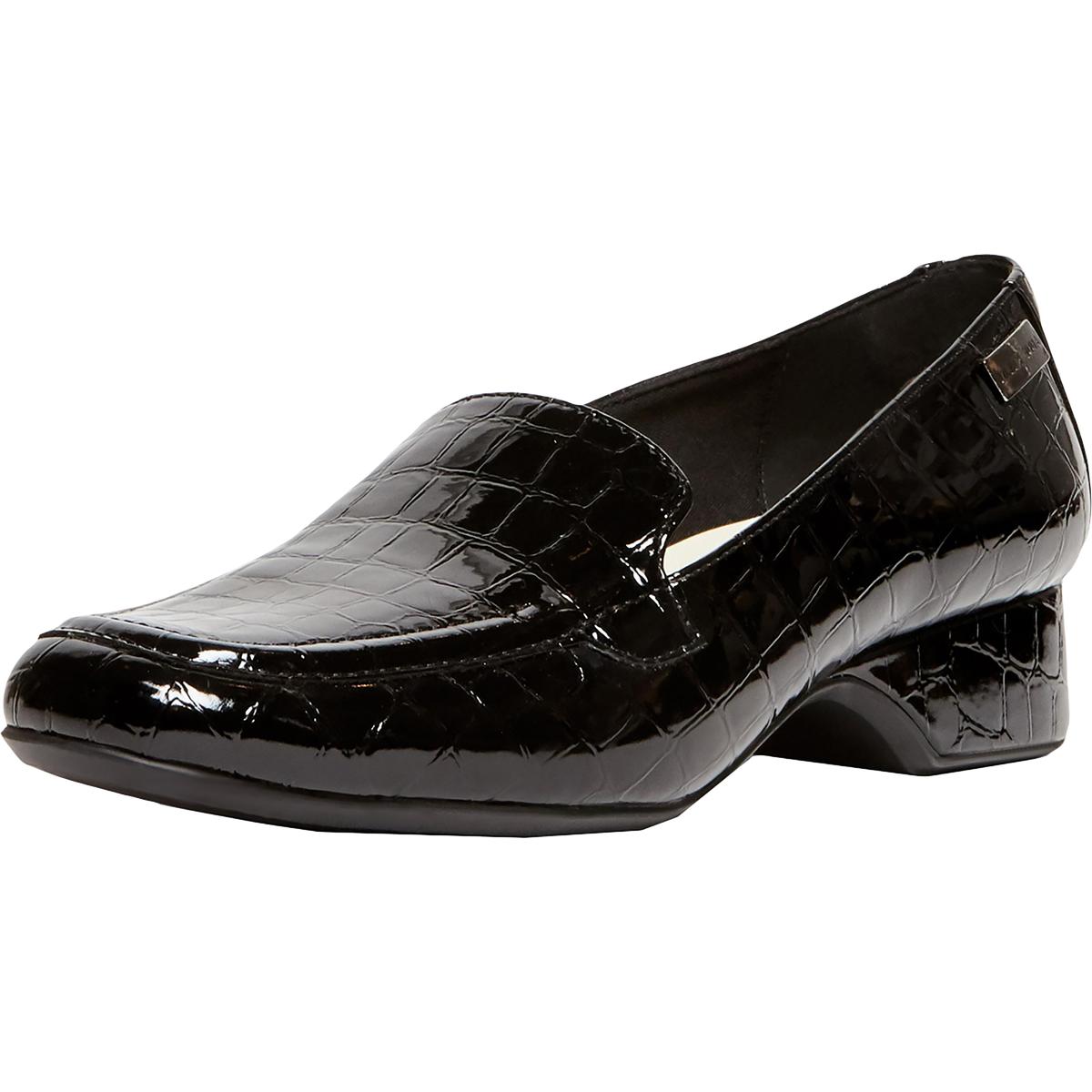 Anne Klein Kamden Womens Patent Reptile Loafers