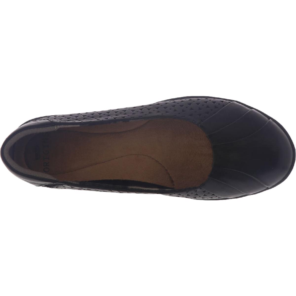 Earth Origins Fiona Womens Leather Slip On Ballet Flats