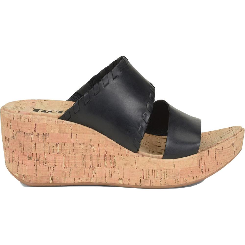 Korks Kendri Womens Leather Cork Wedge Sandals