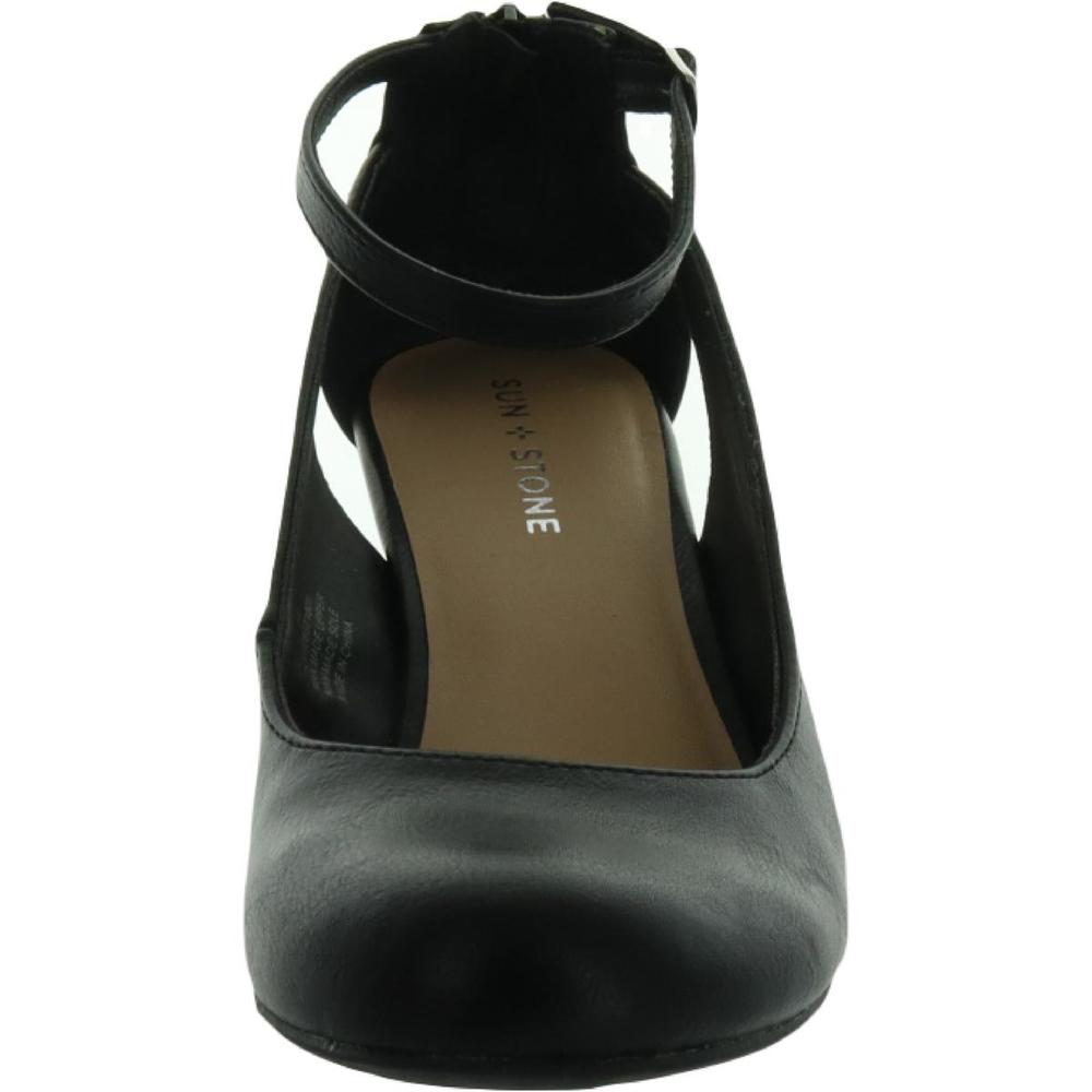 Sun + Stone Miley Womens Round Toe Cut Out Wedge Heels