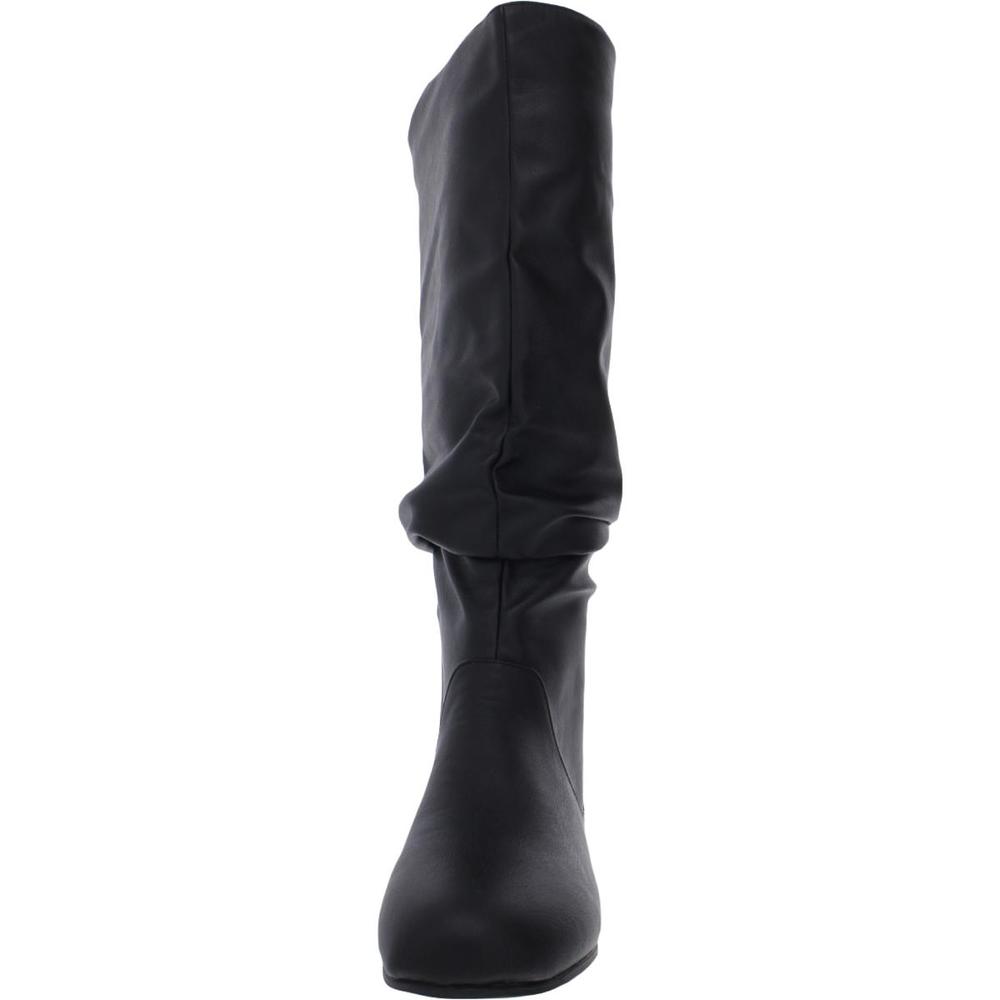 Journee Collection Jayne Womens Extra Wide Calf Pull On Knee-High Boots