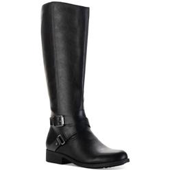 Style & Co. Marliee Womens Wide Calf Faux Leather Motorcycle Boots