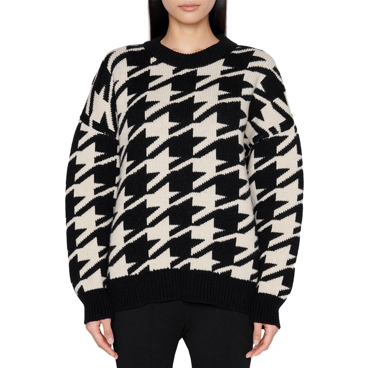 Anine Bing Cheyeene Womens Virgin Wool Crewneck Pullover Sweater